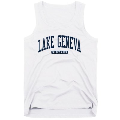 Lake Geneva Wisconsin Wi College University Style Tank Top