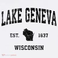 Lake Geneva Wisconsin Wi Vintage Established Sports Design Poster