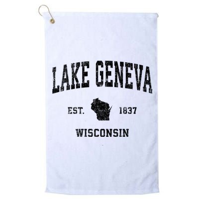 Lake Geneva Wisconsin Wi Vintage Established Sports Design Golf Towel