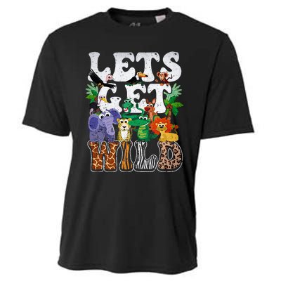 Lets Get Wild Print African Animal ZooKeeper Safari Party Cooling Performance Crew T-Shirt