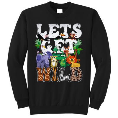 Lets Get Wild Print African Animal ZooKeeper Safari Party Sweatshirt