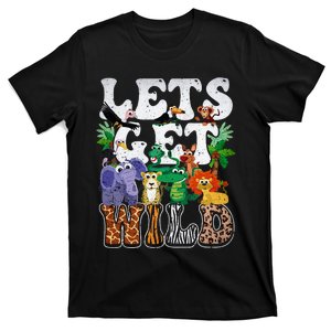 Lets Get Wild Print African Animal ZooKeeper Safari Party T-Shirt