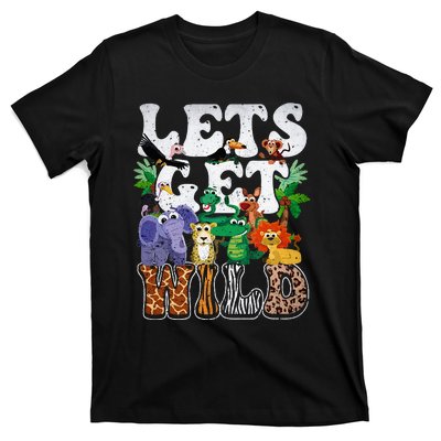 Lets Get Wild Print African Animal ZooKeeper Safari Party T-Shirt