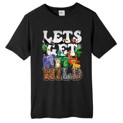 Lets Get Wild Print African Animal ZooKeeper Safari Party Tall Fusion ChromaSoft Performance T-Shirt