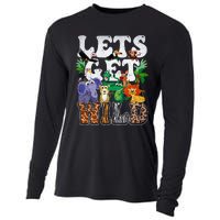 Lets Get Wild Print African Animal ZooKeeper Safari Party Cooling Performance Long Sleeve Crew