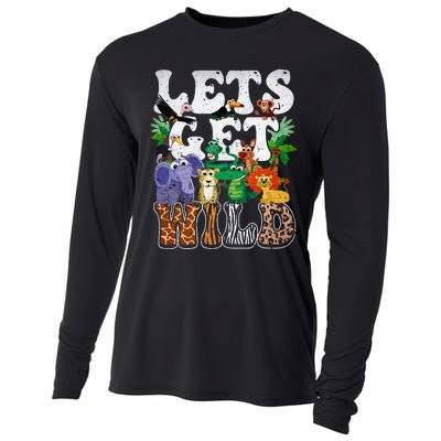 Lets Get Wild Print African Animal ZooKeeper Safari Party Cooling Performance Long Sleeve Crew