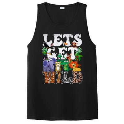 Lets Get Wild Print African Animal ZooKeeper Safari Party PosiCharge Competitor Tank