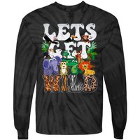 Lets Get Wild Print African Animal ZooKeeper Safari Party Tie-Dye Long Sleeve Shirt