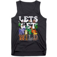 Lets Get Wild Print African Animal ZooKeeper Safari Party Tank Top