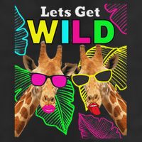 LetS Get Wild Zoo Animals Safari Party Giraffe With Glasses Cool Comfort Performance Bucket Hat