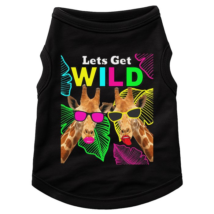LetS Get Wild Zoo Animals Safari Party Giraffe With Glasses Doggie Tank