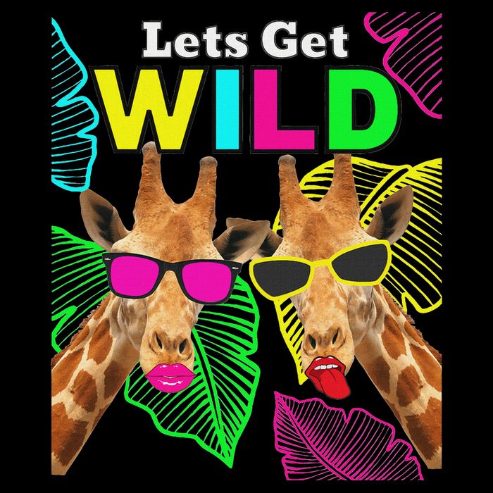 LetS Get Wild Zoo Animals Safari Party Giraffe With Glasses Youth Performance Sprint T-Shirt