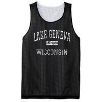 Lake Geneva Wisconsin Wi Vintage Mesh Reversible Basketball Jersey Tank