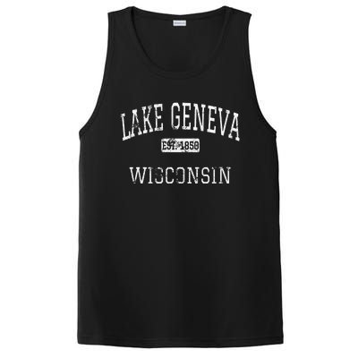 Lake Geneva Wisconsin Wi Vintage PosiCharge Competitor Tank