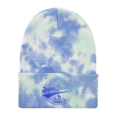 Legendaddy Gift Worlds Coolest Dad For Legendary Father Gift Tie Dye 12in Knit Beanie