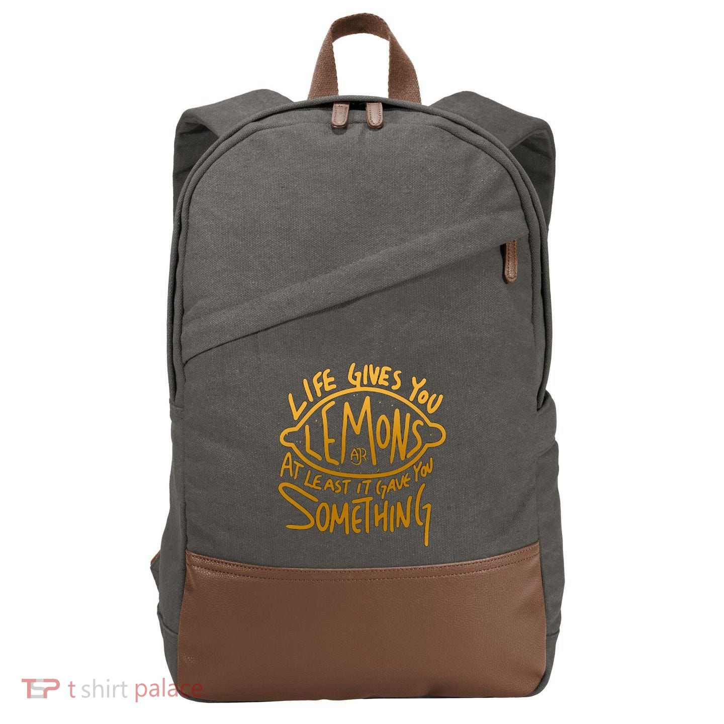 Live Gives You Lemon Air At Least It Gave You Something Cotton Canvas Backpack
