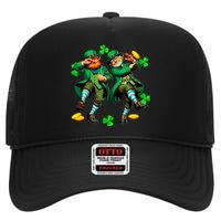 Leprechaun Gridd Y Dance St Patricks Day High Crown Mesh Back Trucker Hat