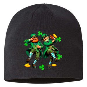 Leprechaun Gridd Y Dance St Patricks Day Sustainable Beanie