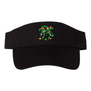 Leprechaun Gridd Y Dance St Patricks Day Valucap Bio-Washed Visor