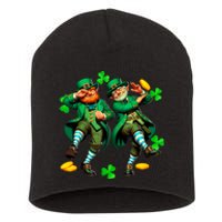 Leprechaun Gridd Y Dance St Patricks Day Short Acrylic Beanie