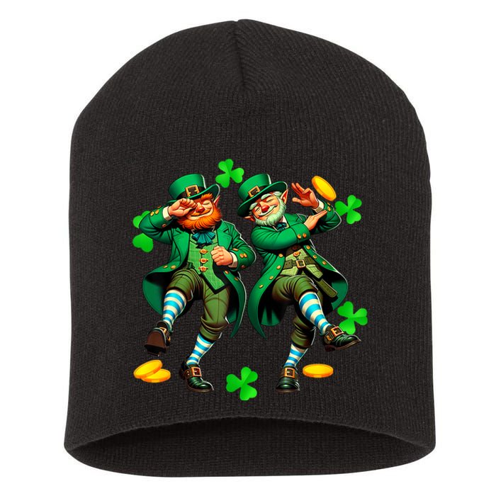 Leprechaun Gridd Y Dance St Patricks Day Short Acrylic Beanie