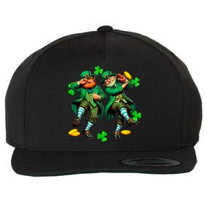 Leprechaun Gridd Y Dance St Patricks Day Wool Snapback Cap