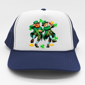 Leprechaun Gridd Y Dance St Patricks Day Trucker Hat