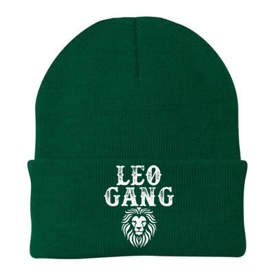 Leo gang Zodiac Sign astrology July August Birthday Leo Knit Cap Winter Beanie