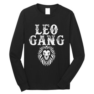 Leo gang Zodiac Sign astrology July August Birthday Leo Long Sleeve Shirt