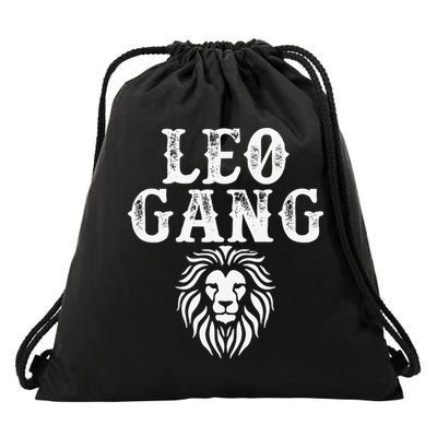 Leo gang Zodiac Sign astrology July August Birthday Leo Drawstring Bag