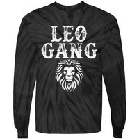 Leo gang Zodiac Sign astrology July August Birthday Leo Tie-Dye Long Sleeve Shirt