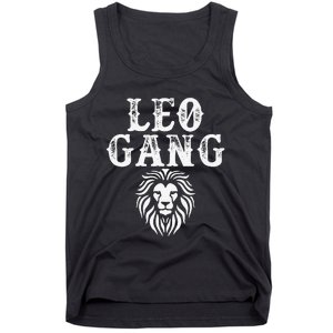 Leo gang Zodiac Sign astrology July August Birthday Leo Tank Top