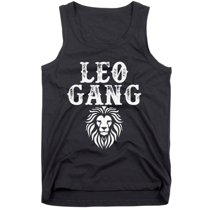 Leo gang Zodiac Sign astrology July August Birthday Leo Tank Top