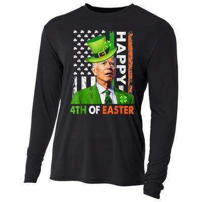 Leprechaun Happy 4th Of Easter Joe Biden St Patricks Day Cooling Performance Long Sleeve Crew