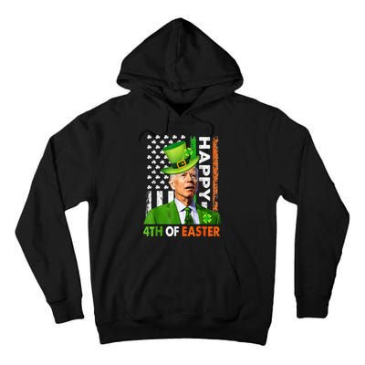 Leprechaun Happy 4th Of Easter Joe Biden St Patricks Day Tall Hoodie