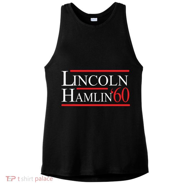 Lincoln Hamlin 60 Campaign Republican Democrat Ladies PosiCharge Tri-Blend Wicking Tank