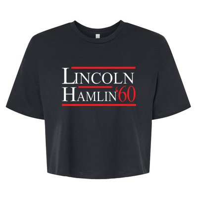 Lincoln Hamlin 60 Campaign Republican Democrat Bella+Canvas Jersey Crop Tee