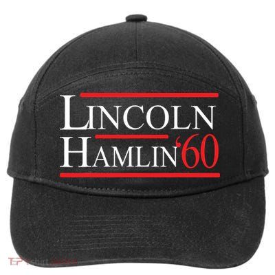 Lincoln Hamlin 60 Campaign Republican Democrat 7-Panel Snapback Hat