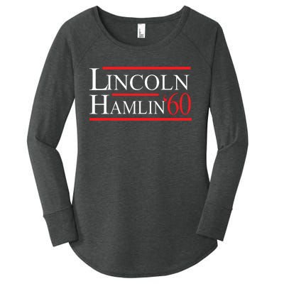 Lincoln Hamlin 60 Campaign Republican Democrat Women's Perfect Tri Tunic Long Sleeve Shirt