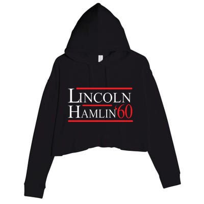 Lincoln Hamlin 60 Campaign Republican Democrat Crop Fleece Hoodie