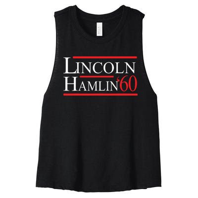 Lincoln Hamlin 60 Campaign Republican Democrat Women's Racerback Cropped Tank