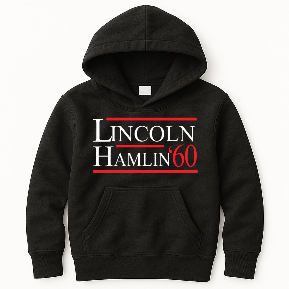 Lincoln Hamlin 60 Campaign Republican Democrat Kids Hoodie