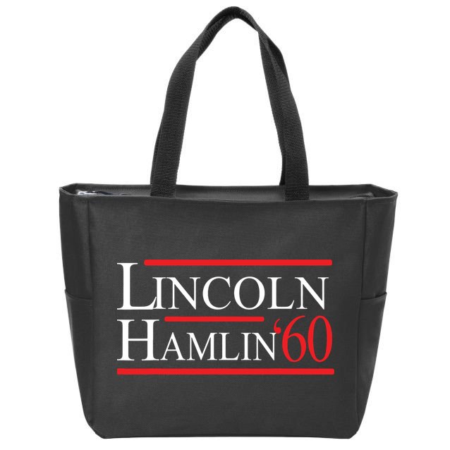 Lincoln Hamlin 60 Campaign Republican Democrat Zip Tote Bag