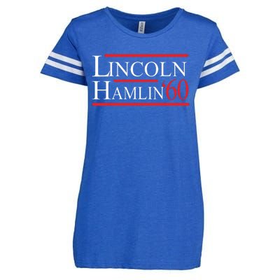 Lincoln Hamlin 60 Campaign Republican Democrat Enza Ladies Jersey Football T-Shirt