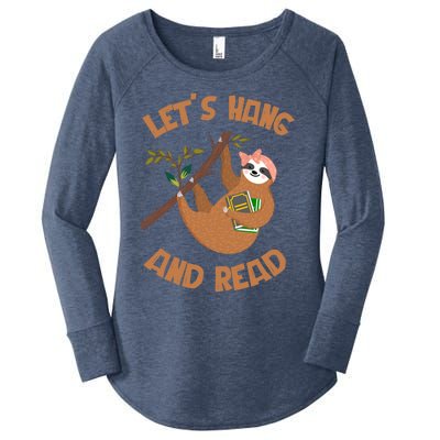 Lets Hang And Read Back To School Sloth Team Great Gift Women's Perfect Tri Tunic Long Sleeve Shirt