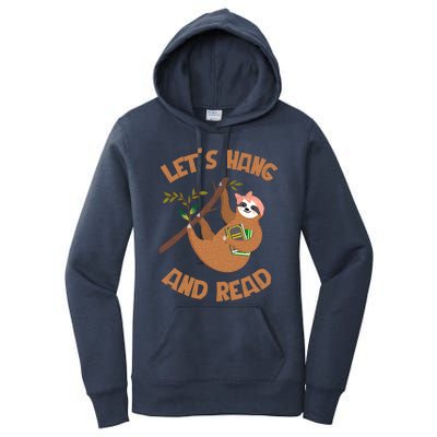 Lets Hang And Read Back To School Sloth Team Great Gift Women's Pullover Hoodie