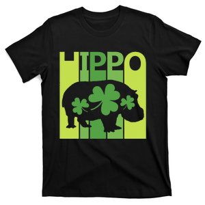 Lucky Hippo Animal St Patrick's Day Irish Gift T-Shirt