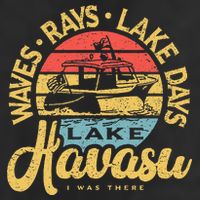 Lake Havasu Arizona Boat Sandbar Party Summer Vacation 7 Panel Mesh Trucker Snapback Hat