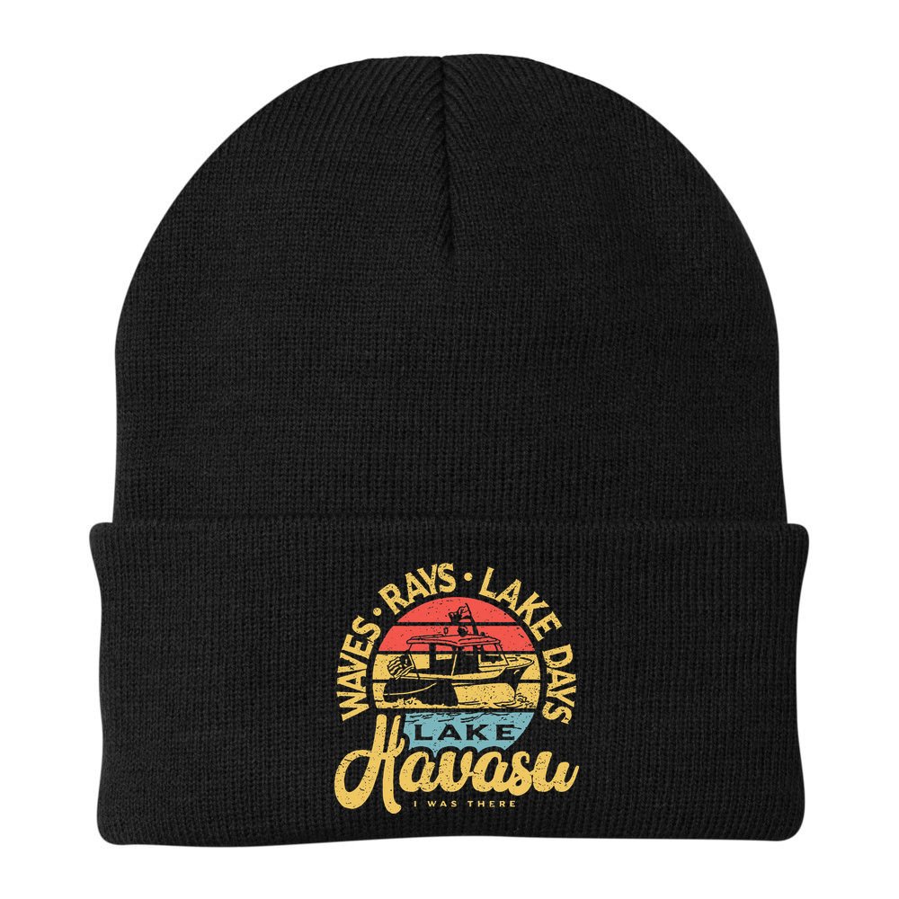 Lake Havasu Arizona Boat Sandbar Party Summer Vacation Beanie