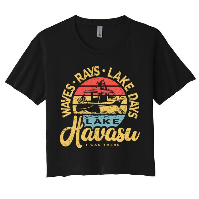 Lake Havasu Arizona Boat Sandbar Party Summer Vacation Crop Top